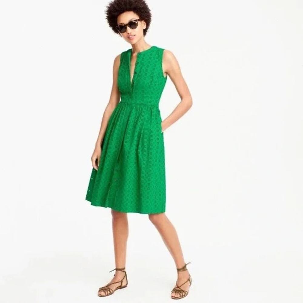 J. Crew Green Midi Dress with Timeless Elegance
